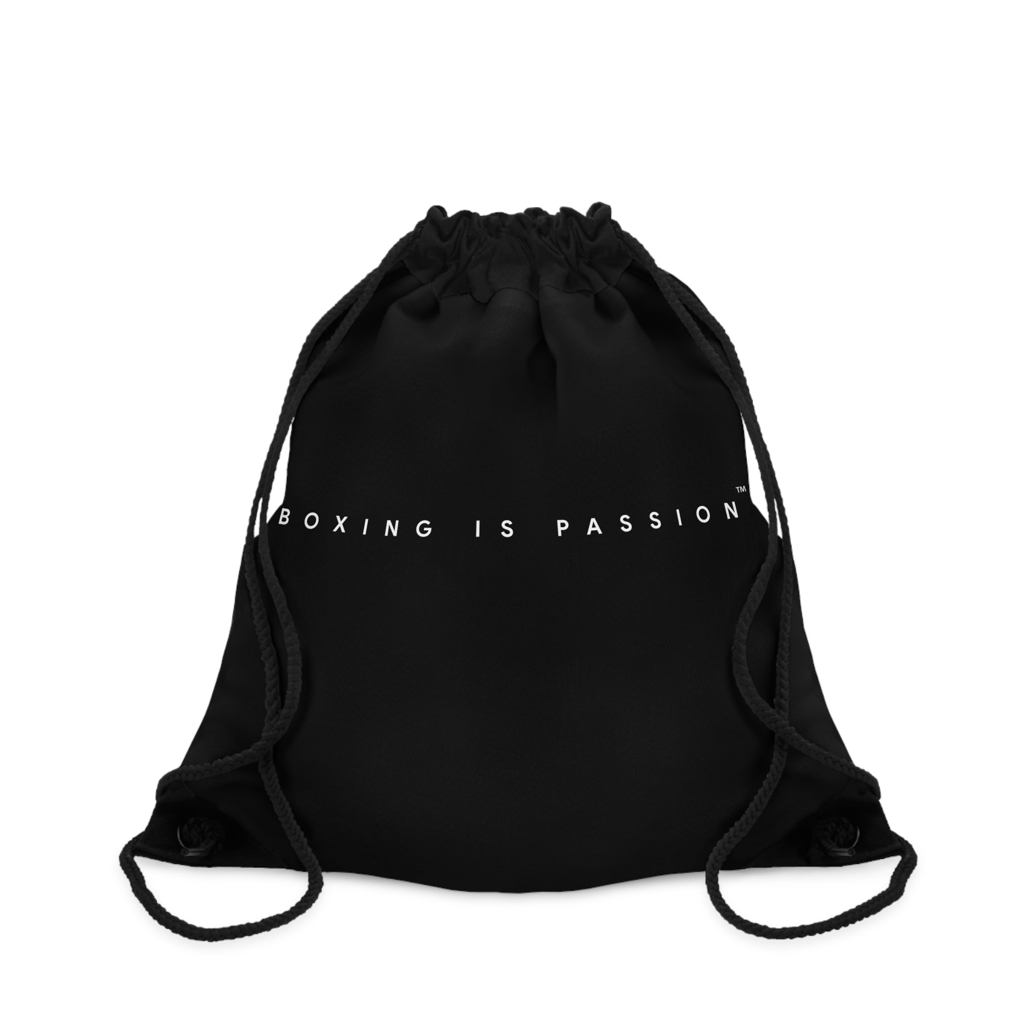Boxing is Passion™ Black Drawstring Bag (minimalistic)