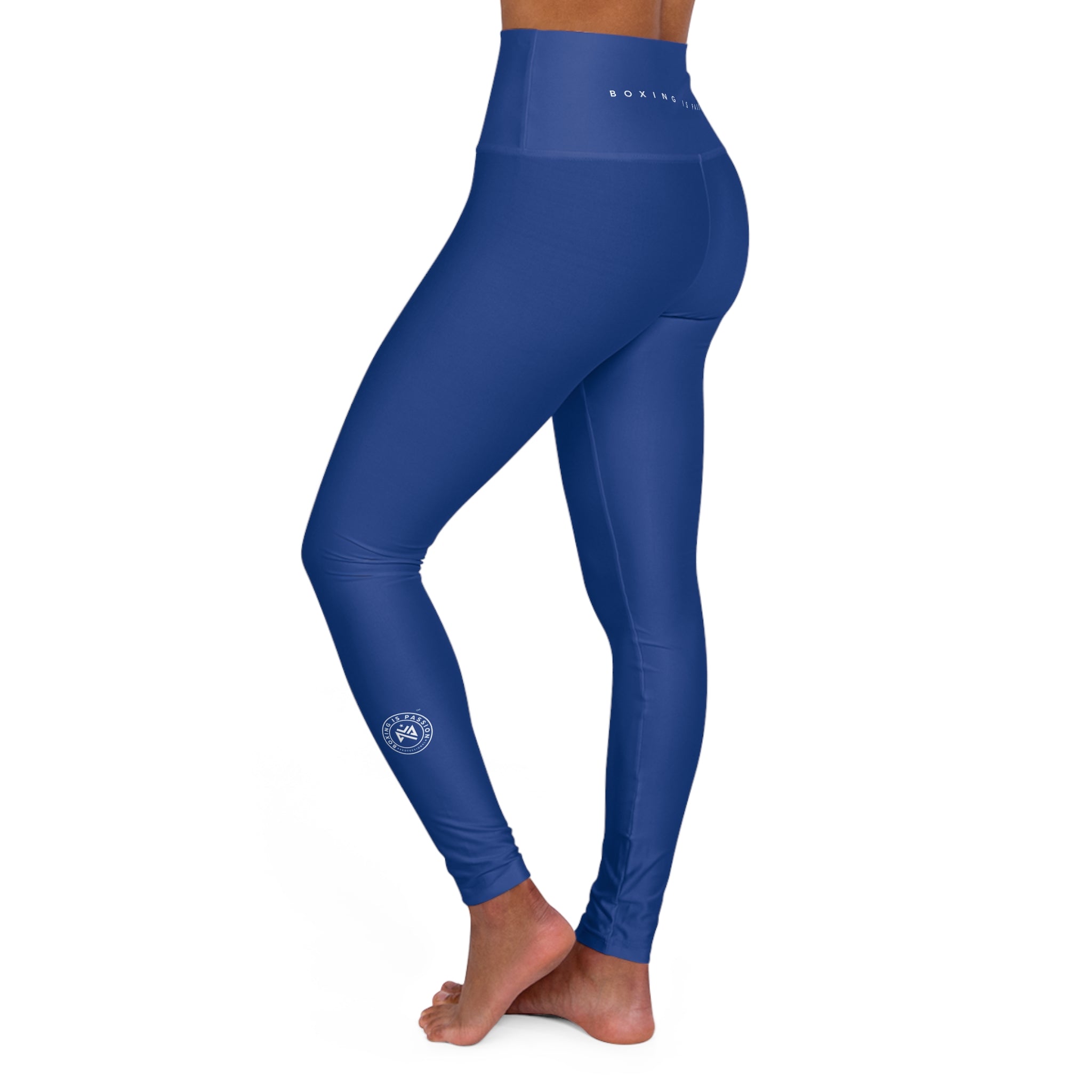 Boxing is Passion™ Dark Blue High Waisted Yoga Leggings