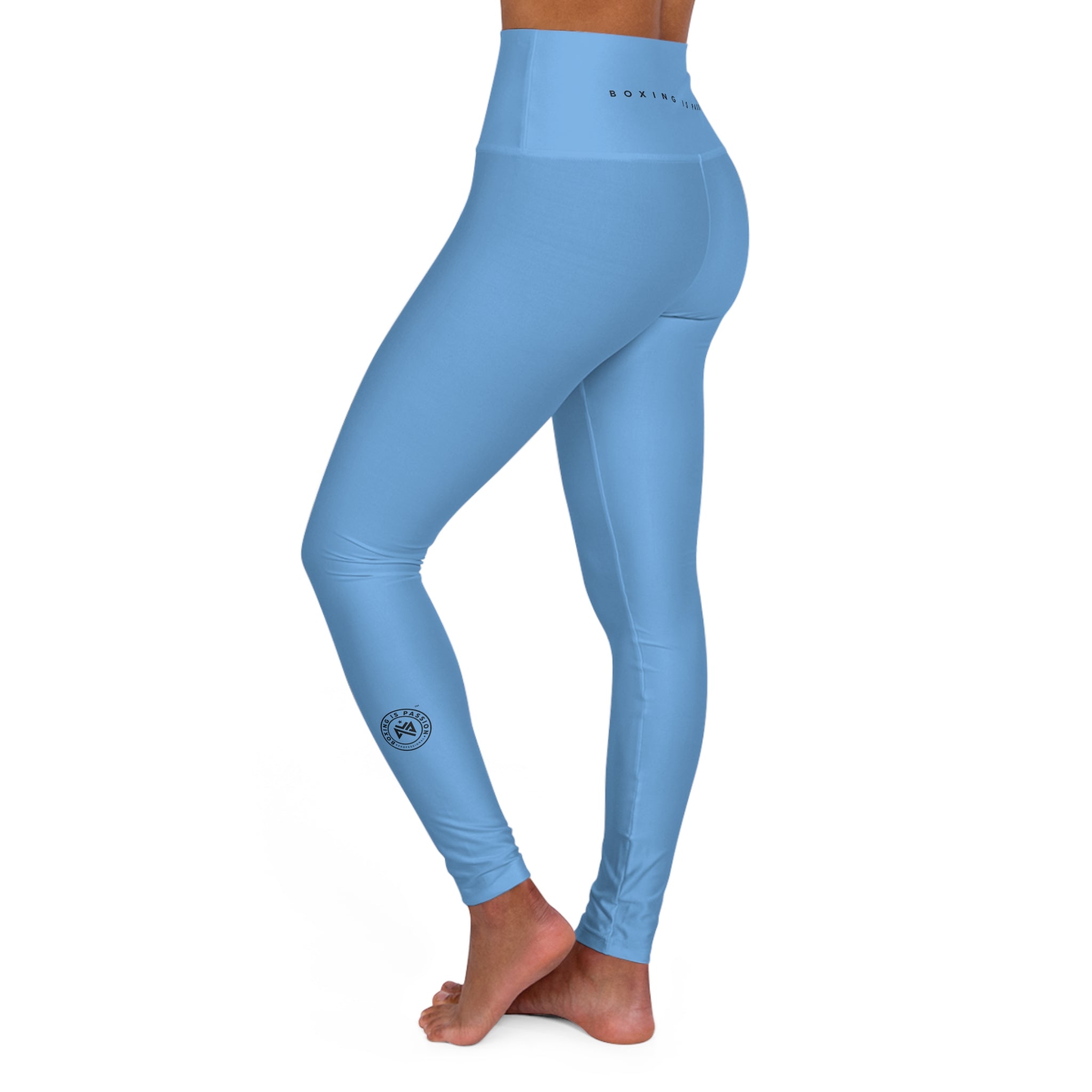 Boxing is Passion™ Light Blue High Waisted Yoga Leggings