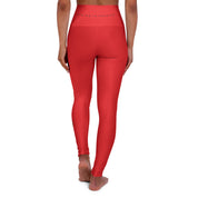 Boxing is Passion™ Red High Waisted Yoga Leggings