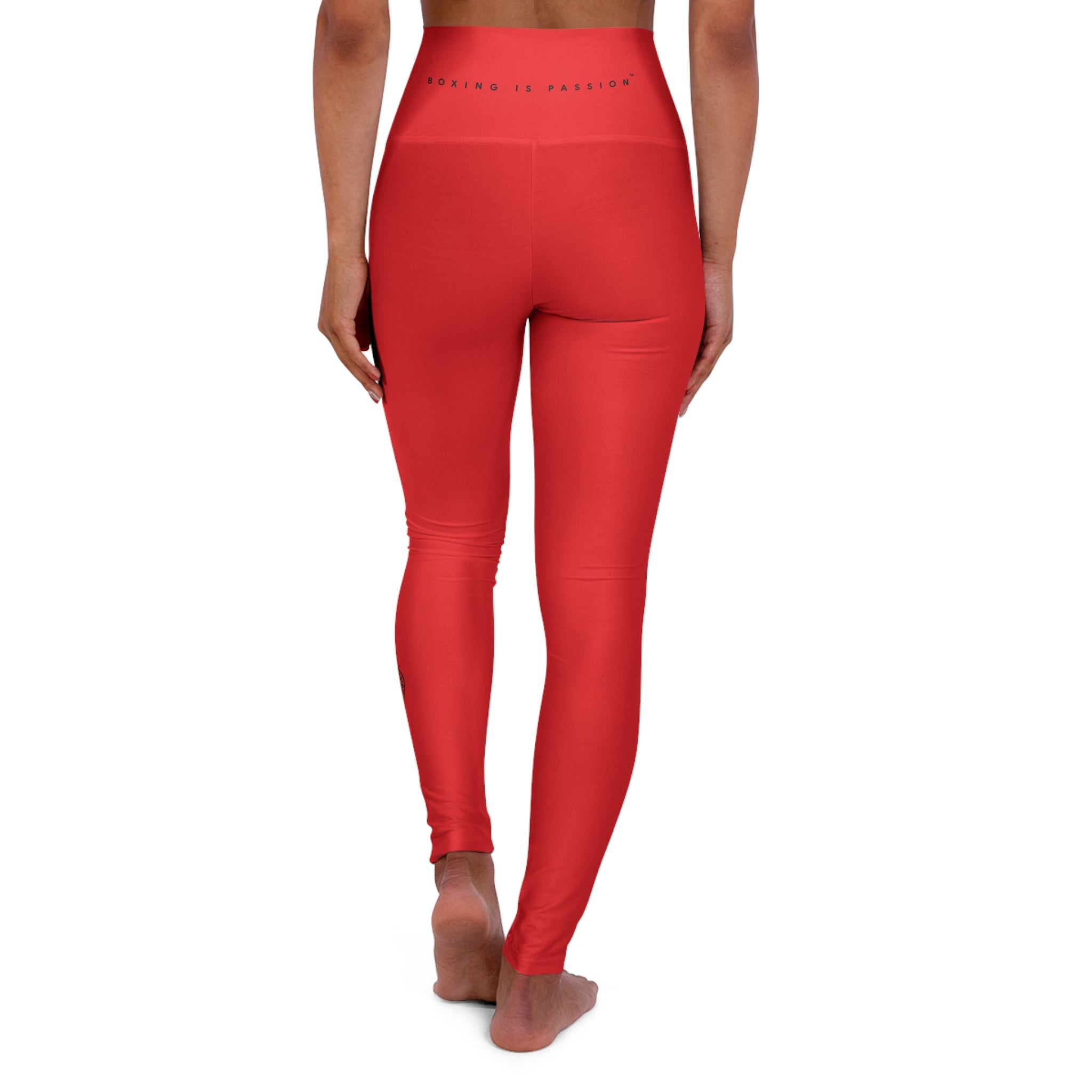 Boxing is Passion™ Red High Waisted Yoga Leggings