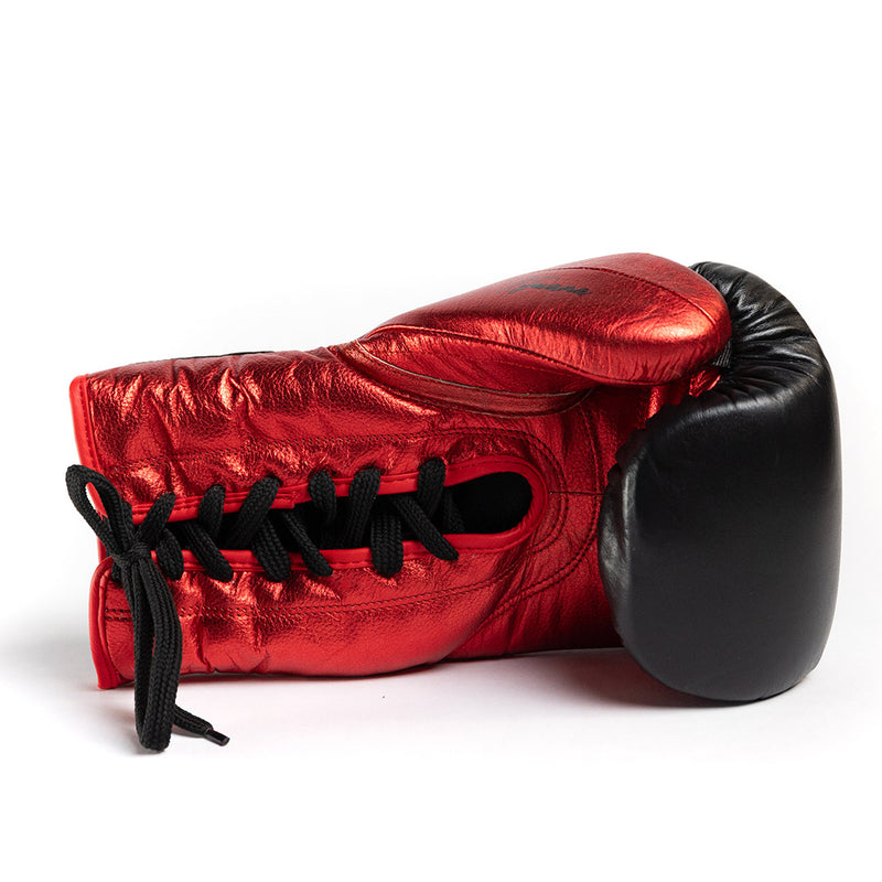 Boxing is Passion PRO M3 Lace Up Metallic Red Training Boxing Gloves